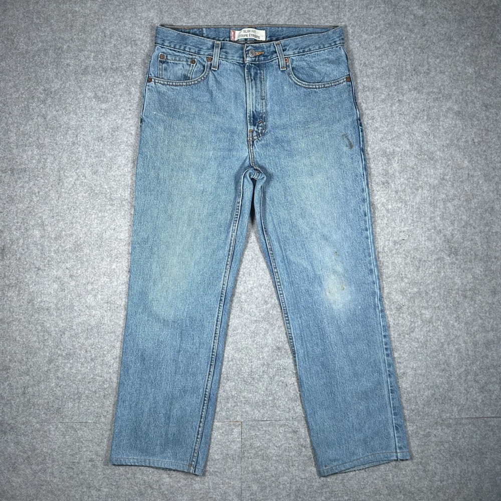 Levi's Denim Jeans Mens 34x30 Blue 516 Slim Fit Straight Leg Casual Workwear